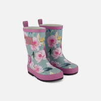 Rain Boots Printed Watercolor Roses