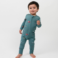 Footless Sleeper with Fold-over Cuffs - Emergency Vehicles