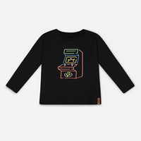 Long Sleeve T-Shirt With Print Black