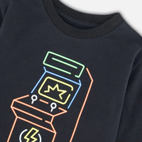 Long Sleeve T-Shirt With Print Black