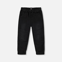 French Terry Jogger Pants Black Denim