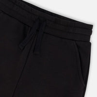 French Terry Sweatpants With Side Pockets Black