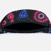 Printed Fanny Pack Black And Blue And Pink Items