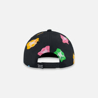 Printed Cap Black And Multicolored Gummies