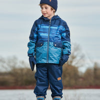 3-In-1 Mid-Season Outerwear Set With Colorblock Jacket Neutral Blue And Navy