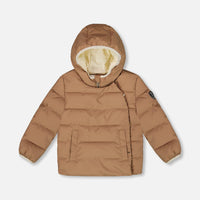 Compressible Winter Puffy Coat Designed For Car Seat Chanterelle