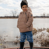 Compressible Winter Puffy Coat Designed For Car Seat Chanterelle