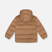 Compressible Winter Puffy Coat Designed For Car Seat Chanterelle