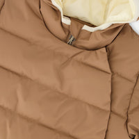 Compressible Winter Puffy Coat Designed For Car Seat Chanterelle