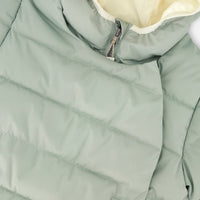 Compressible Winter Puffy Coat Designed For Car Seat Sage Green