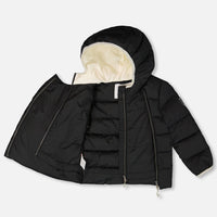 Compressible Winter Puffy Coat Designed For Car Seat Black