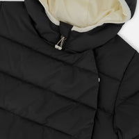 Compressible Winter Puffy Coat Designed For Car Seat Black