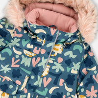 Two-Piece Discover Snowsuit With Printed Jacket Dusty Pink