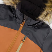 Two-Piece Play Snowsuit With Colorblocked Jacket Black