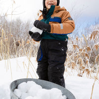 One-Piece Play Snowsuit Colorblocked And Black