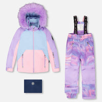 Two-Piece Play Snowsuit Purple Geo