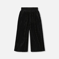 Wide Leg Pleated Pants Black