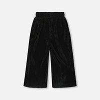 Wide Leg Pleated Pants Black