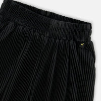 Wide Leg Pleated Pants Black