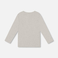 Organic Cotton Jersey Pocket T-Shirt Heather Beige Gray