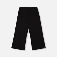 Waffle Flare Leg Pants Black