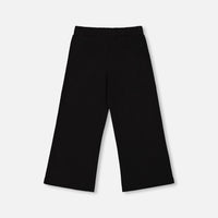 Waffle Flare Leg Pants Black