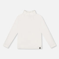Super Soft Ribbed Mock Neck Top Off-White