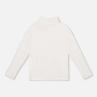 Super Soft Ribbed Mock Neck Top Off-White