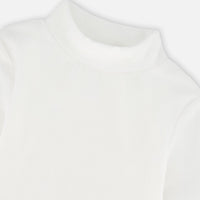 Super Soft Ribbed Mock Neck Top Off-White