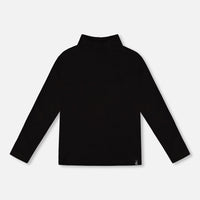 Super Soft Ribbed Mock Neck Top Black