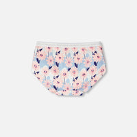 Organic Cotton Boyshort Panty Blue Smiling Flower Print
