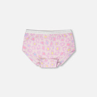 Organic Cotton Boyshort Panty Purple Animal Print