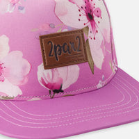 Cap Purple Flower Print