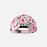 Cap Pink Hibiscus Print