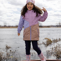 Rain Boots In Natural Rubber Pink Butterfly Print