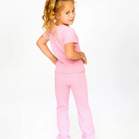 Crinkle Jersey Leggings Pink