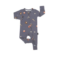 Footless Sleeper with Fold-over Cuffs - Baseball