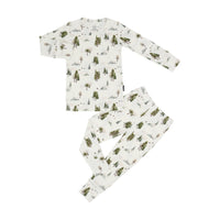 Ribbed Bamboo L/S PJ Set - Misty Forest