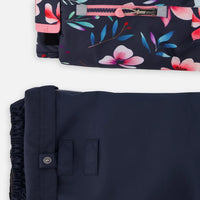 Two Piece Play Snowsuit Blue Floral Print