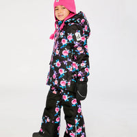 Two Piece Play Snowsuit Black Rose Print