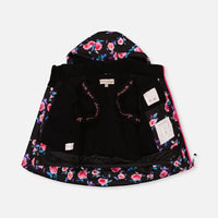 Two Piece Play Snowsuit Black Rose Print