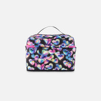 Lunch Box Black Printed With Hearts