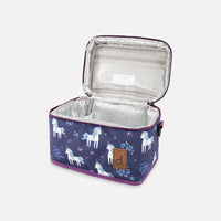 Lunch Box Blue And Purple Unicorn Print