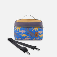 Lunch Box Blue Dinosaur Print