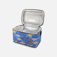 Lunch Box Blue Dinosaur Print