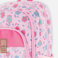 Little Kids Backpack Pink Printed Flowers