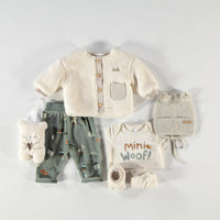 Green velvet leggings, newborn