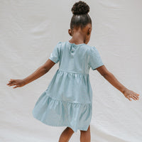 Tiered Reef Lamé Jersey Dress