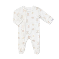 Modal Zipper Footie - Teddy and Bunny