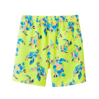 Kids (4-7 Years) Comfort-Stretch Lined Boardshort | Neon Turtle
